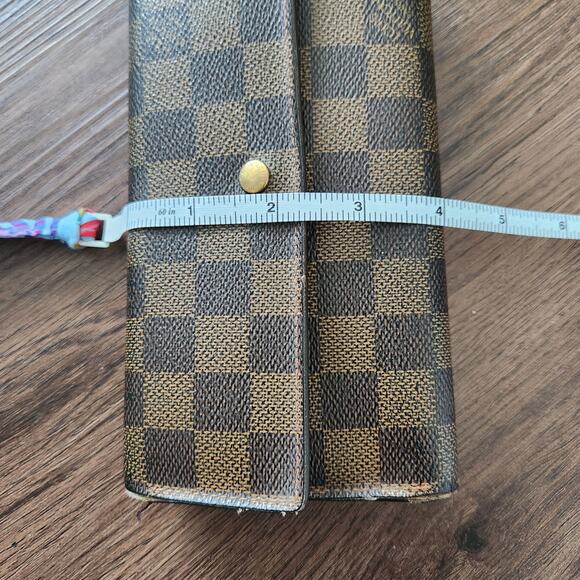 Authentic Louis Vuitton Vintage Long Wallet In Damier Ebene Luxury Designer - Picture 16 of 16